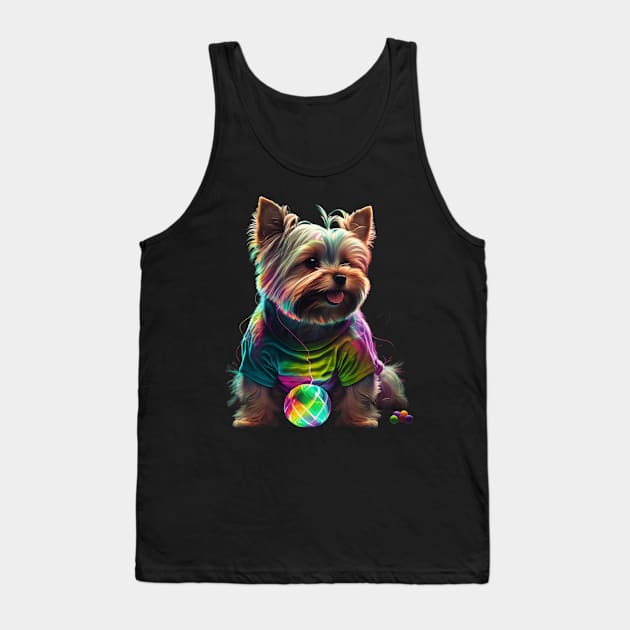 Neon Yorkie 2 Tank Top by Sygluv